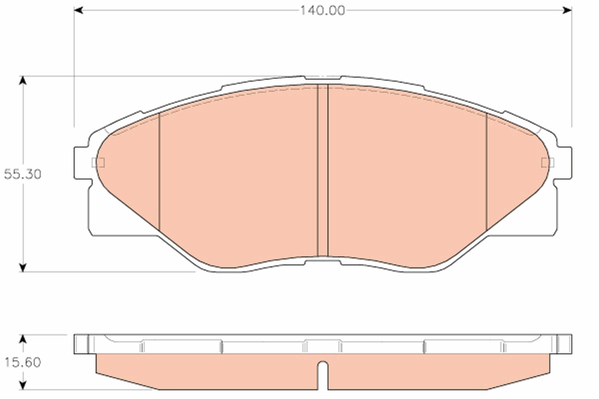 Plaquettes de frein à disque TRW GDB3532 pour essieu avant de voiture