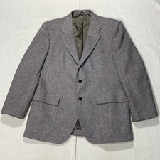 Stafford x Harris Tweed 44R Wool Check Weave Sport Coat Blazer