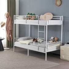 3FT Metal Bunk Bed Single Loft Sleeper Bed Frame W/ Ladder Safety Guardrail