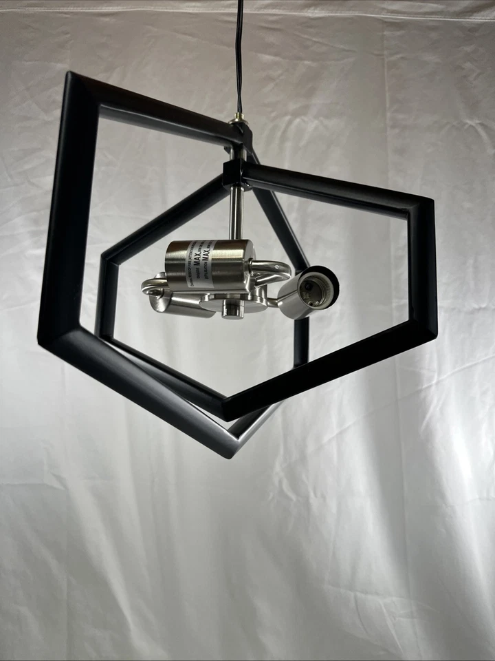 ARTCRAFT AC10993  PRESTON 3-LIGHT SEMI-FLUSH MOUNT - MATTE BLACK & BRUSHED NICKE - Image 3 of 4