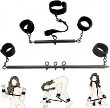 Spreader Bar Sex 2 Pieces Toys Restraints with Wrist Ankle Neck Collar for Wo...