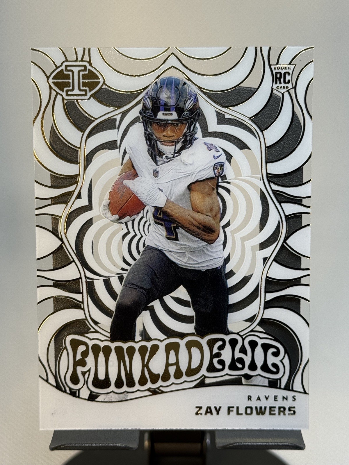 Zay Flowers 2023 Panini Illusions Funkadelic Base #20 Ravens