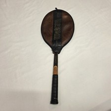 Vintage Wilson Advantage Tennis Racket Wood Frame W/Cover Med 4-3/4