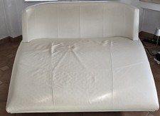 Rolf Benz Relax Couch 2-Sitzer elegant zeitlos Echt-Leder weiß 