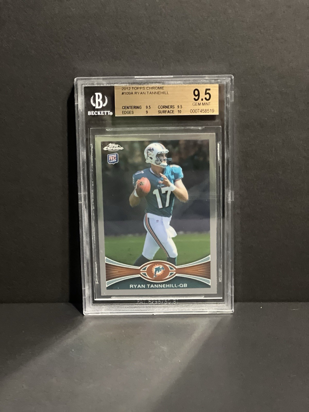 2012 Topps Chrome - Dolphins Ryan Tannehill #109 Ball in Right Hand (RC) BGS 9.5