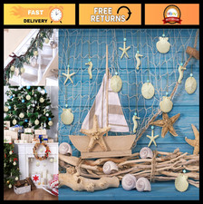 16 Pcs Coastal Beach Ornaments - Resin Shells, Starfish, Seahorse, Nautical Deco