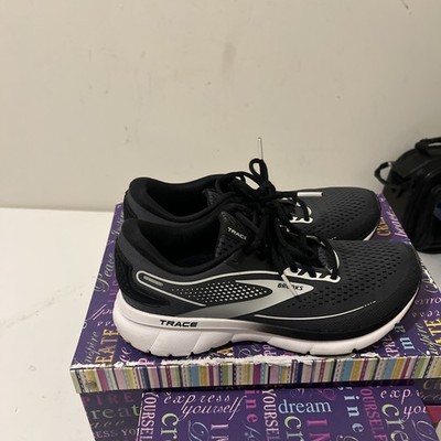 Brooks Trace 2  Black Gray White Running Shoes Neutral Support- Women s Sz 8.5 B