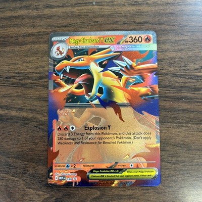 2026 Pokemon Mega Charizard Y EX Full Art Holo Black Star Promo