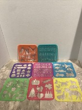 Vintage Tupperware Stencils Animals Shapes Numbers Letters Tuppertoys Set Of 8