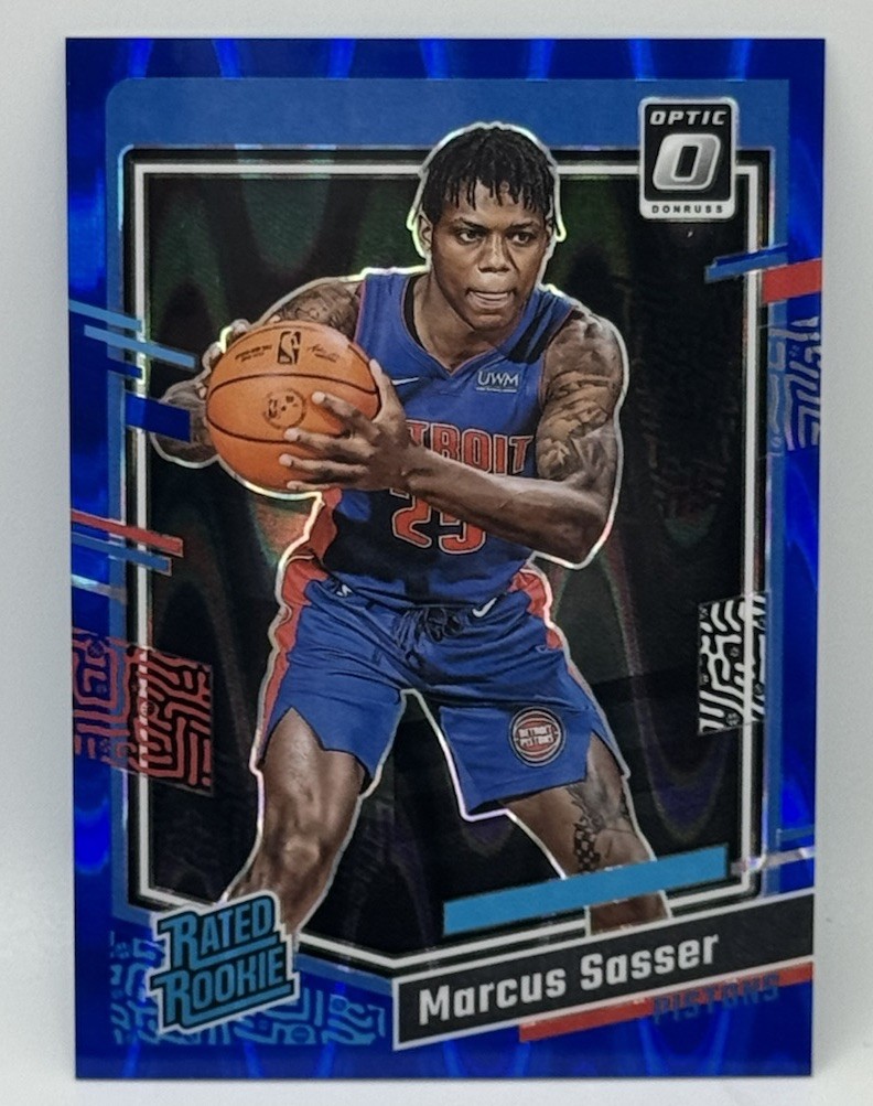 2023 Panini Donruss Optic Rated Blue Seismic Prizm /249 Marcus Sasser Rookie RC