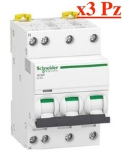 x3 Pezzi Schneider A9P52716 Magnetotermico 3P+N 16A curva C Acti9 iC60H