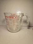 Vintage PYREX 516 Measuring Cup, J Handle, 2 Cup w Metric, Corning USA