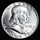 1955 SILVER FRANKLIN HALF DOLLAR***BU***