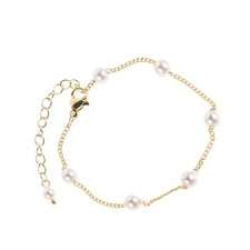  Stilvoller künstlicher Perlenschmuck für Frauen, Kette mit Glasperlen für