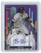 Ben Rice /125 2025 Finest Finest Autographs Purple Refractor