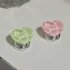 2 Pieces Heart Shape Toilet Presser Toilet Press Button Tank Press Switch