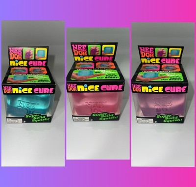 Needoh NEED OH NICE CUBE SUPER SOLID SQUISH VIRAL TIKTOK COLOR Blue Pink