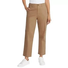 G.H. Bass & Co. Women's Chino Pant, Brown, 4