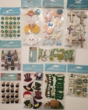 Lot Of 10 JOLEE'S BOUTIQUE Dimensional Scrapbooking Stickers EASTER ST. PATRICK