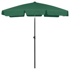 Beach Parasol Green Polyester 70.9 x 47.2 in Tiltable