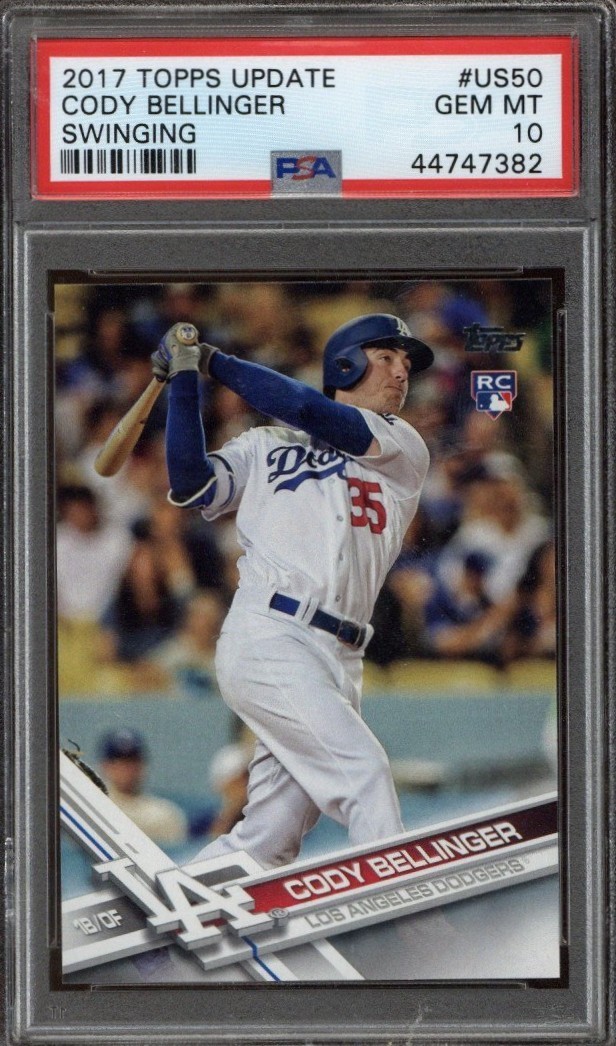 2017 Topps Update Cody Bellinger RC Rookie #US50 Dodgers PSA 10