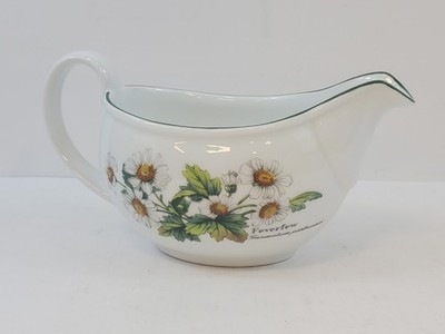 Vintage Royal Worcester Herbs Individual Gravy Boat  Made In England Floral