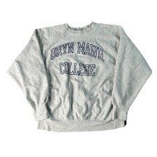 Vintage 80s Champion Bryn Mawr College Reverse Weave Crewneck Sz Large Sweater