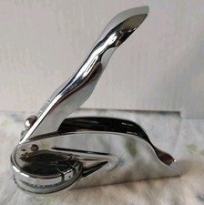 Vintage Elite Pocket Seal Embosser Chrome Handheld Notary Stamp Made in USA