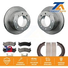 Disc Rotors Semi-Metallic Pads And Parking Brake Shoes Rear Kit For
