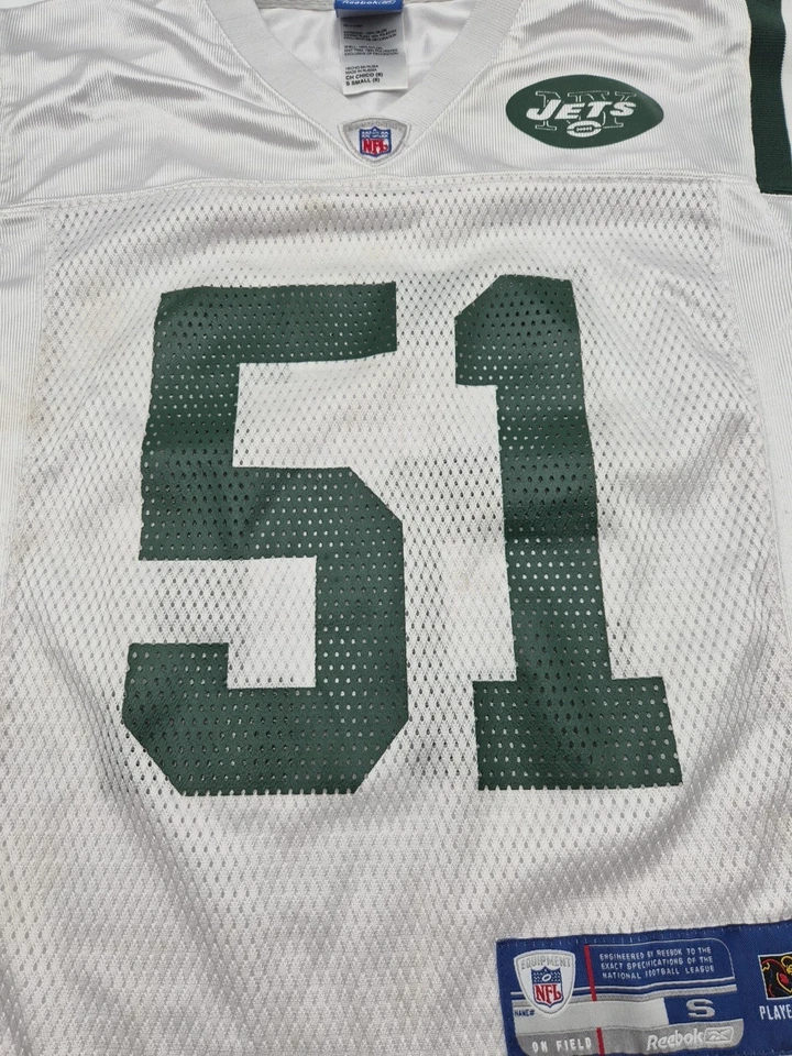 Jersey blanco Jonathan Vilma Reebok #51 New York Jets para niños (talla pequeña) Foto 3 de 4