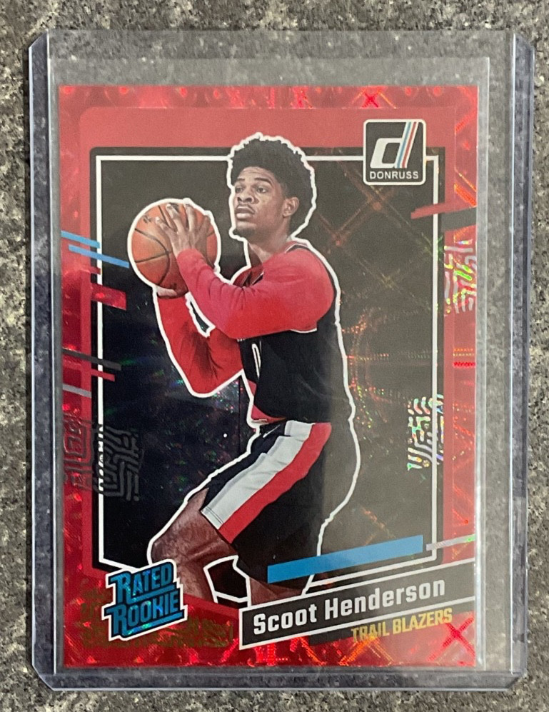 Scoot Henderson 2023-24 Panini Donruss Optic 239 Red International RC