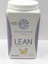 Sunwarrior Shape Lean Vegan Vanilla Protein Powder Superfood Shake 1.59lb 720g