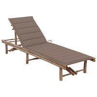 Garten Sonnenliege Aus Bambus Mit Bequemer Auflage FüR Terrasse Balkon