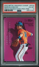 2022 SKYBOX METAL UNIVERSE CHAMPIONS FRESH FOUNDATIONS MARCELO MAYER 58/75 PSA 6