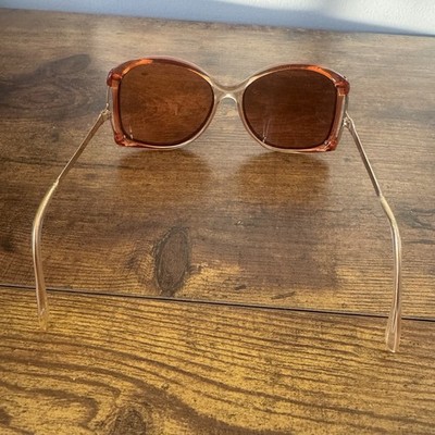 Oleg Cassini Oversized Red Gradient Sunglasses 1970s Disco 