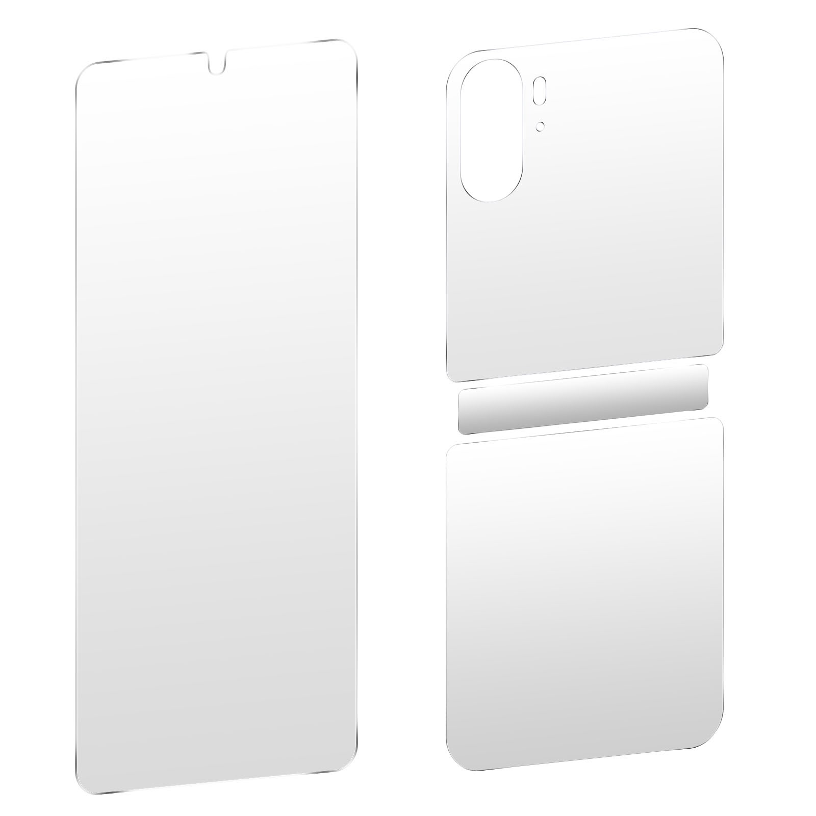 Protection écran Oppo Find N2 avant arrière en silicone transparent
