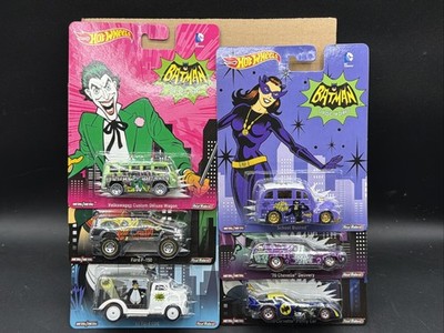 2014 Hot Wheels Pop Culture DC BATMAN CLASSIC TV 6 CARS SET VW FORD CHEVY ++