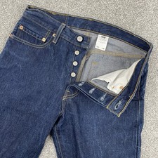 VINTAGE Levis 501XX Jeans Mens 30x30 Fit 29x30 Y2K Blue Denim Button Fly 2004