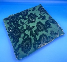 Vintage Burn-Out Chiffon Scarf/Wrap/Shawl/Cover Forest Green 35"x35" READ