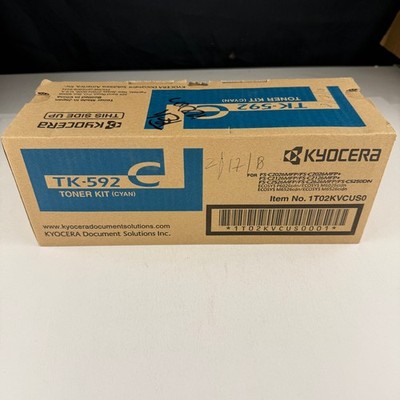Genuine Kyocera TK-592C Cyan Toner Kit for ECOSYS P6026cdn M6026cidn FS-C5250DN