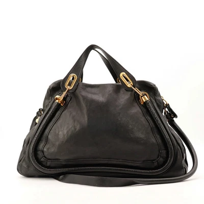 Sac à main Chloé Paraty Cuir Noir Vintage Authentique - Photo 1/4