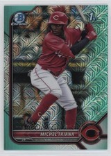 2022 Bowman Chrome Prospects Mega Box Aqua Mojo Refractor Michel Triana 0o4p