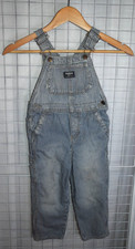 OshKosh B  gosh Hickory Stripe Overalls 4T Toddler Denim Railroad Bibs