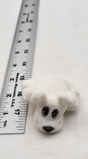 1995 Lewis Galoob Toys Pound Puppies Mini 2.5" Solid White Black Nose Perky Ears