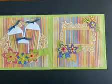 PREMADE SCRAPBOOK PAPER PIECING LAYOUT- Lime