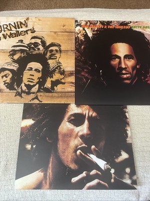Bob Marley Catch A Fire Burnin  Natty Dread LP Lot 3x 180g Vinyl NM
