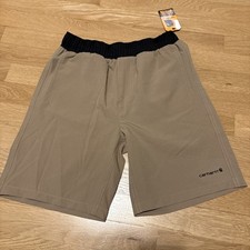 Carhartt Youth Boys Medium 12 Brown Ripstop Hybrid Shorts NEW BS8300 Stretch