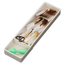 Silverware Drawer Organizer with Expandable Panel & Removable Dividers – Fits...