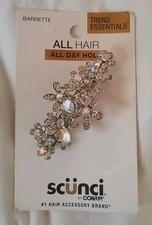 Scunci Rhinestone Hair Barrette All Day Hold Trend Essentials