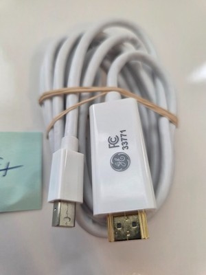 GE 33771 Mini DisplayPort to HDMI Cable 6ft 4K Mac PC HDTV Projector